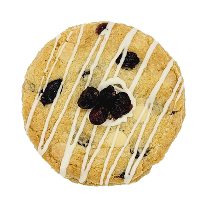 Ambachtelijke Cranberry & White Chocolate Cookies met romige witte chocolade en gedroogde cranberry’s. Bestel in Dendermonde of laat verzenden in België & Nederland!